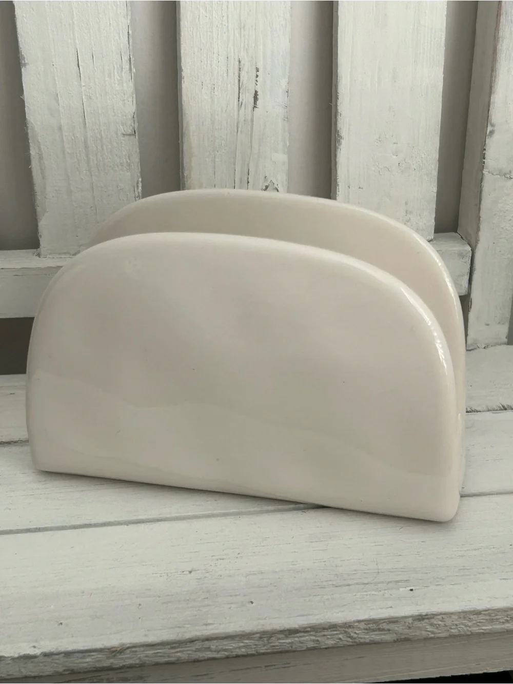 Rae Dunn Cream Ceramic Napkins Holder
